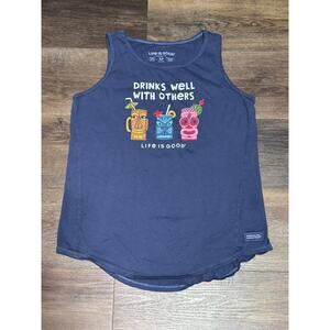 Life is Good Women’s Tank Top - Drinks Well With Others - Medium